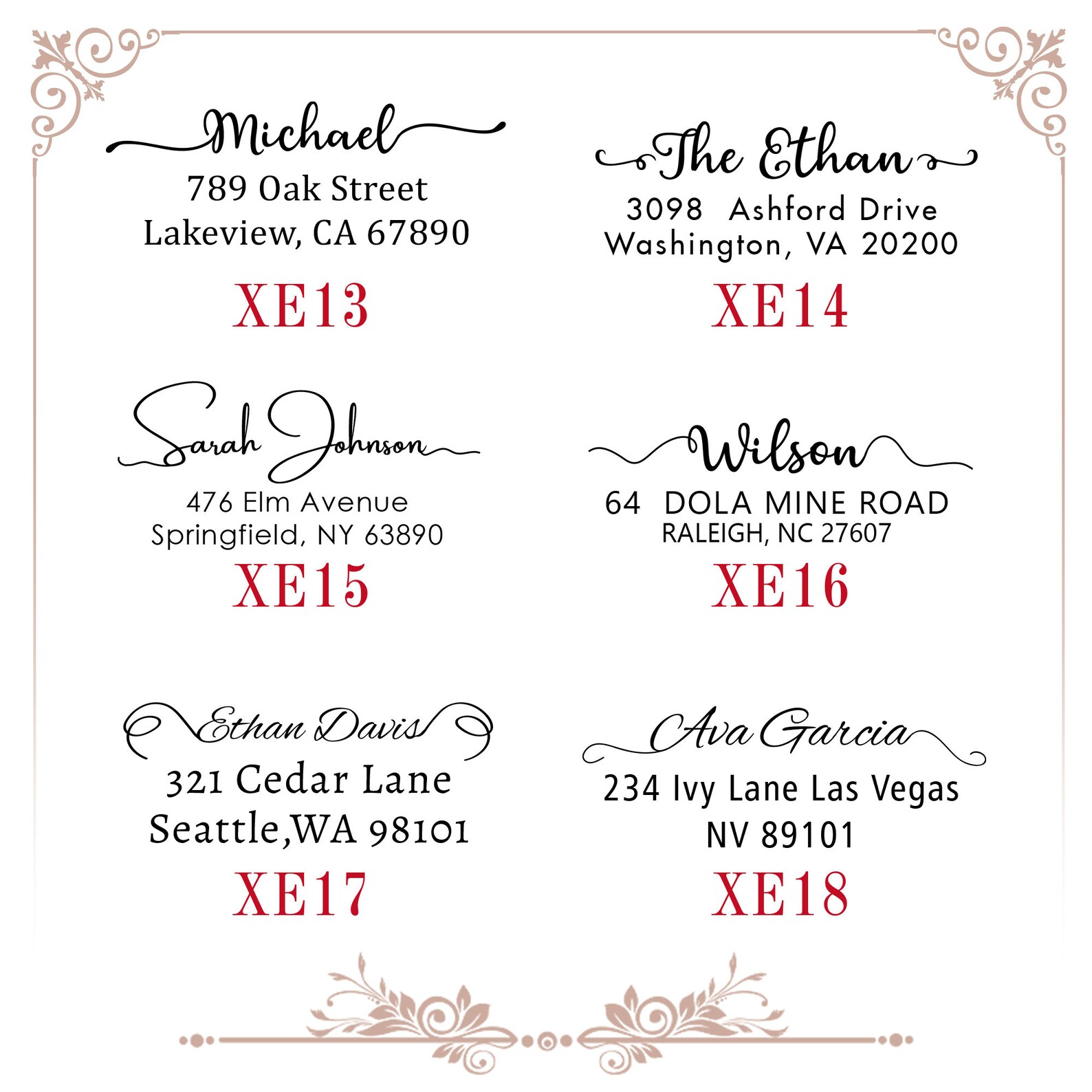 Custom Return Address Stamp, Cursive Address Stamp, Self Inking Address ...