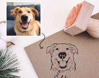 Benutzerdefinierte Haustier Stempel, Hand gezeichnetes Portrait Ihres Haustieres, benutzerdefinierte Hunde Stempel, Haustier Erinnerungsgeschenk, Geschenke für Tierliebhaber