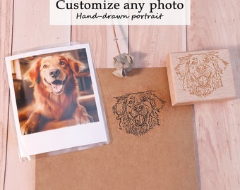 Custom Pet Portrait Stamps, Custom Pet Stamps, Custom Dog Portrait Stamp, Custom Rubber Stampsbased Pet Photos, Gifts for Pet Enthusiasts