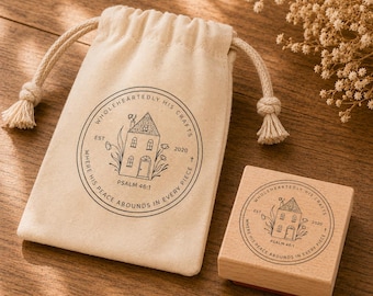 Carimbo personalizado com logotipo para embalagens, carimbo comercial personalizado, carimbo para loja de produtos artesanais, carimbo para sacola de musselina, identidade visual para pequenas empresas.