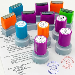 Sello personalizado para profesores: Sello personalizado para marcar el aula, regalo para profesores.