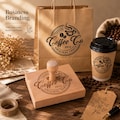 Large Custom Logo Stamp, Personalized Small Business Branding Stamp for Coffee Bags, Boxes, Cups & Packaging