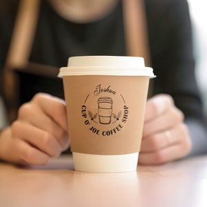 Timbro con logo personalizzato per tazza da caffè, timbro per manica della tazza, timbro con logo personalizzato, timbro autoinchiostrante o timbro in gomma, timbro del marchio,