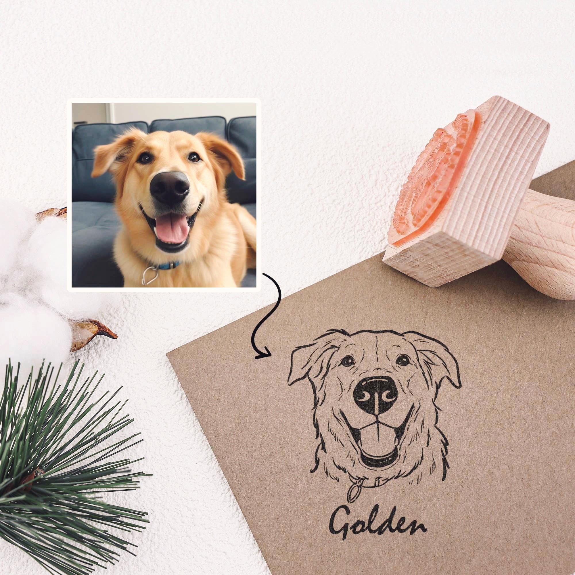 Custom Cat Stamp - Personalized Pet Stamp & Hand-Painted Pet Portrait for Cat Lovers Gift