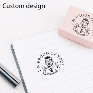 Personalized Teacher Stamp, Custom Bitmoji Stamps, Library Stamp, Custom Stamp, Teacher Gift, Custom Logo for Your Own Teacher image 3