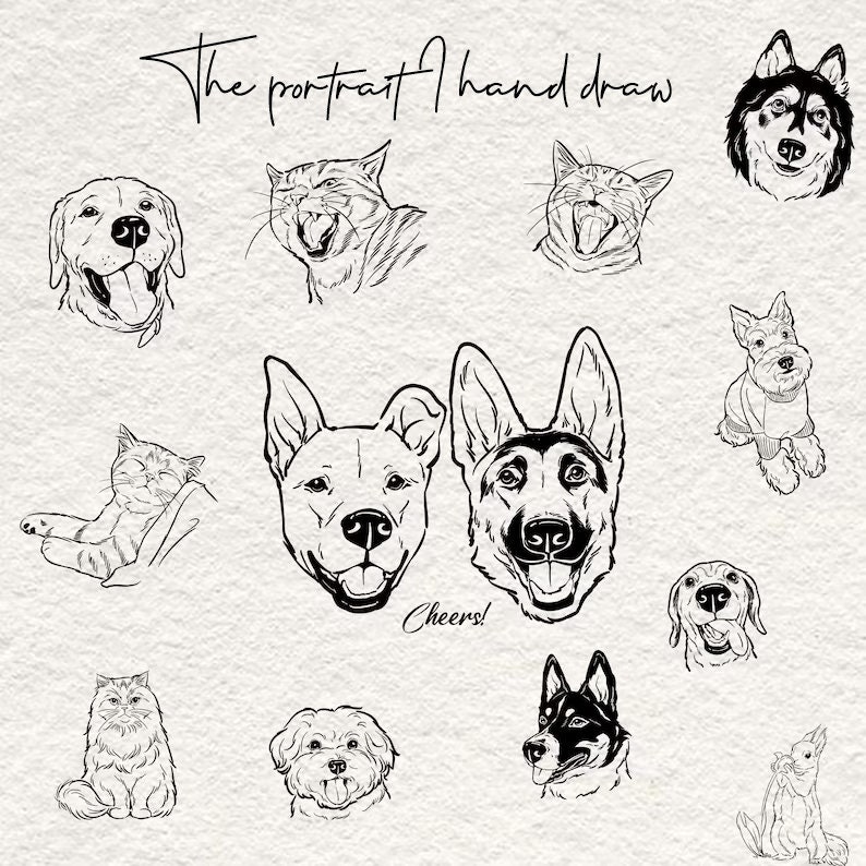 Custom Cat Stamp - Personalized Pet Stamp & Hand-Painted Pet Portrait for Cat Lovers Gift