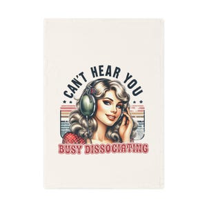 Vintage-Inspired Cotton Tea Towel, Funny Kitchen Decor, Gift for Her, Retro Artwork, Kitchen Towel for Entertaining, Mother&#39;s Day Gift