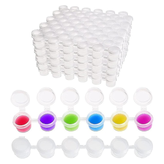 Set of 6 Empty 5ml Paint Pots - Perfect for Storing Acrylic Paint Leftovers and Creating Gradients for Mandala Dot Painting