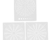 Set of 3 Mandala Guideline Stencils for Mandala Dot Painting Rocks - DIY Craft Stencils - Mandala Art Templates - Creative Stencil Designs