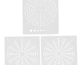 Set of 3 Mandala Guideline Stencils for Mandala Dot Painting Rocks - DIY Craft Stencils - Mandala Art Templates - Creative Stencil Designs