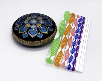 Set of 8 Mandala Dotting Tools Acrylic Rods for Rock Painting