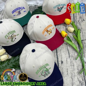 Custom Anime Poke Embroidered baseball cap | Personalized Anime Embroidery Cap | Unique Gift for Him or Her | Anime Lover Gift