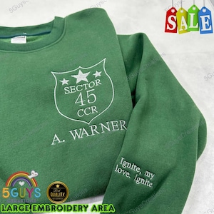 Aaron Warner Shatter Me Sector 45 Uniform Crewneck | BookTok Merch | Bookish Sweatshirt