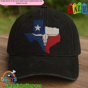Texas Embroidered Hat, Vintage Texas Baseball Cap, Western Cowboy Hat, Texas Pride Gift, Southern State Hat, Lone Star State Cap