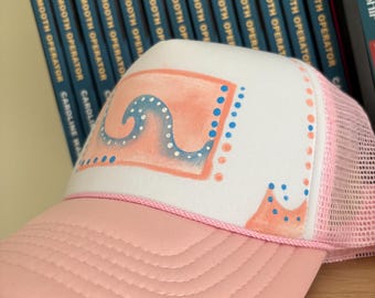 Babyroze, op surfen geïnspireerde truckerhoed