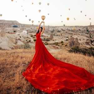 Fliegendes Kleid für Fotoshooting langes Fliegendes Kleid Fotoshooting Kleid Hochzeitskleid Geburtstagskleid Geschenk für Sie Bild 1