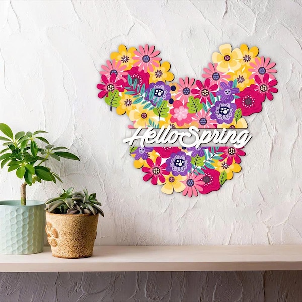 Mickey Head Inspired Door Hanger: Custom Quote Door Sign