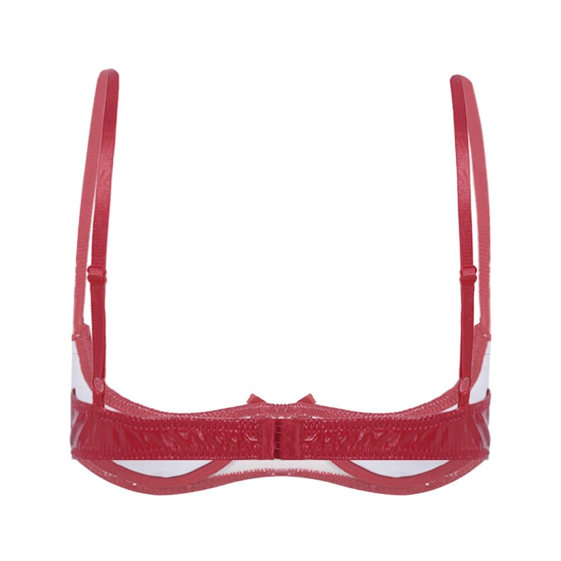 Leather Shelf Bra Glossy Open Cup Bra Sexy Lingerie Etsy Ireland