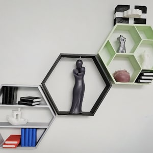The Hexa wall decoration and bookshelf for tinybooks