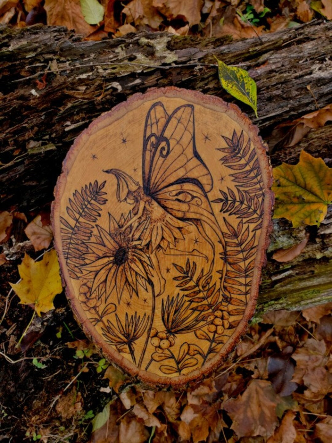 Woodburnedfairygardenwallart Etsy