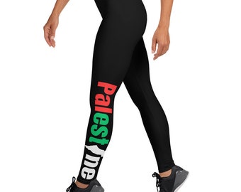 Leggings Palestine à la mode - Vêtements de sport confortables avec imprimé culturel, idéaux pour l’entraînement et les loisirs, excellente idée cadeau