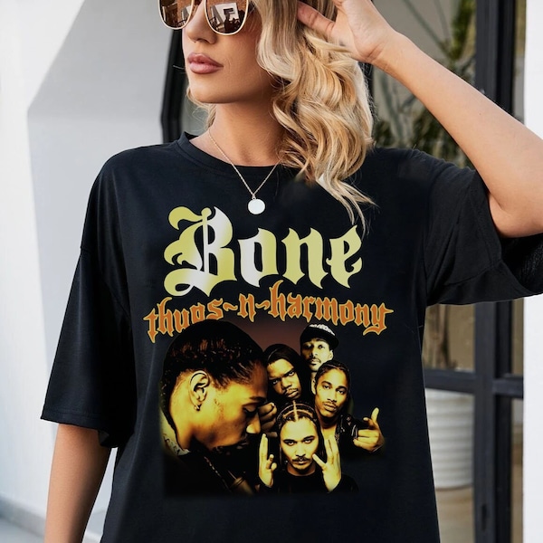 Bone Thugs-N-Harmony Unisex Shirt rapper Bizzy Bone, Wish Bone, Layzie Bone, Krayzie Bone, Flesh-n-Bone.