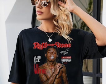 Lil Wayne Rolling Stone Unisex Shirt Lil Wayne, Lil Wayne Shirt, Wayne Vintage T-Shirt, Hip Hop Shirt, Hip Hop, amerikanische Sängerin, Frauen Fans Geschenk