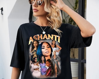 Chemise unisexe Ashanti T-shirt Ashanti, chemise musique, chemise hiphop, hip hop old school, chemise de concert, t-shirt rap, chemise vintage Sza, chemise rap