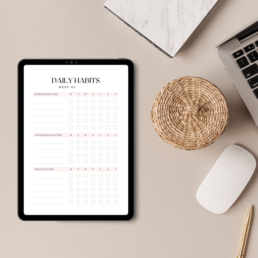 Daily Habit Tracker Planner Template | Habit Tracker | Habit Planner ...
