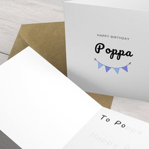 Vrolijke handschrifthulp: gepersonaliseerde Poppa-verjaardagskaart voor kinderen met ADHD en handschriftuitdagingen