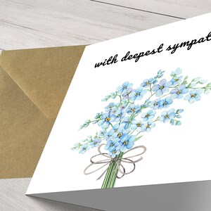 Carte de sympathie sincère – Carte de condoléances pour envoyer de l'amour et penser à vous.