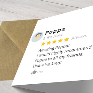 Deseos divertidos y sinceros de feliz cumpleaños o día del padre para papá - Tarjeta hecha a mano con amor, tarjeta de cumpleaños minimalista para papá