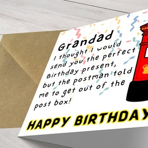 おじいちゃんへの面白い心のこもった誕生日のお祝い - 愛を込めた手作りカード、おじいちゃんへのミニマリストな誕生日カード