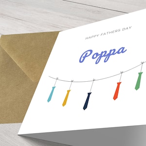 Heartfelt Father's Day Card - Personalised Greeting for Dad or Grandad, Unique Handmade Design