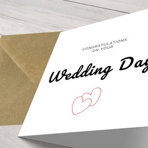 Joyful Wishes on Your Special Day - Handcrafted Congratulations on your Wedding Day Card for the Happy Couple