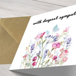 Carte de sympathie sincère – Carte de condoléances pour envoyer de l'amour et penser à vous.
