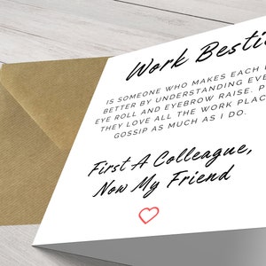 Da migliore amico del lavoro ad amico per sempre: biglietto sincero per celebrare il nostro biglietto di apprezzamento per un legame indissolubile