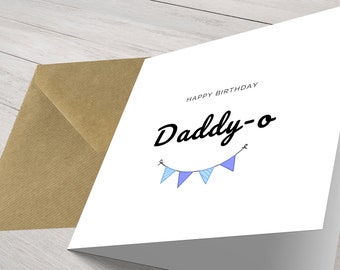 Cherished Memories: Handmade Birthday Card for Dad - Personalised, Thoughtful Gift to Celebrate Your Hero Daddy-o!