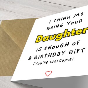 Grappige gelukkige verjaardagswensen voor mijn moeder / vader - Handgemaakte kaart met liefde, minimalistische kaart voor je ouder / stap