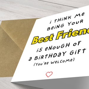 My Best Friend Birthday Card - My Bestie, My Secret Keeper, My Partner In Crime, Funny Birthday Card - Personalised Card