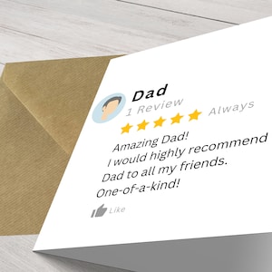 Deseos sinceros y divertidos de feliz cumpleaños o día del padre para papá: tarjeta hecha a mano con amor, tarjeta de cumpleaños minimalista para papá