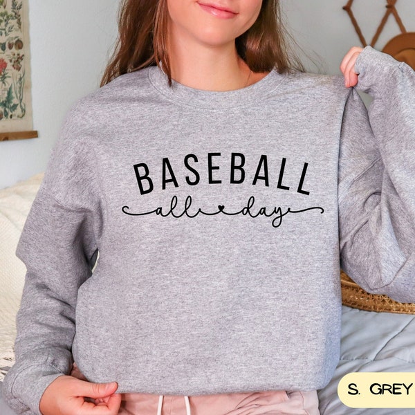 Baseball All Day Sweatshirt, Baseball Mom Shirt, Baseball Shirt For Women, Sports Mom Hoodie, Mothers Day Gift, Family Baseball Shirt c54