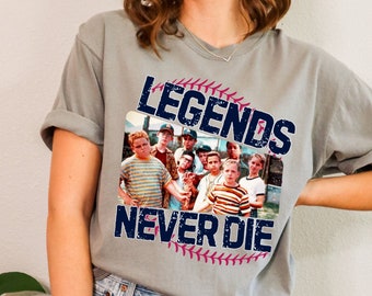 Chemise Comfort Colors des années 1990 Sandlot Legends Never Die Squad, T-shirt oversize unisexe pour adulte, T-shirt pour jeune, T-shirt Comfort Colors.