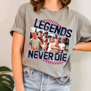 Comfort Colors 1990s Sandlot Legends Never Die Squad Crew Shirt, Oversized Unisex Adult T-shirt, Youth T- Shirt, Comfort Colors T-shirt.