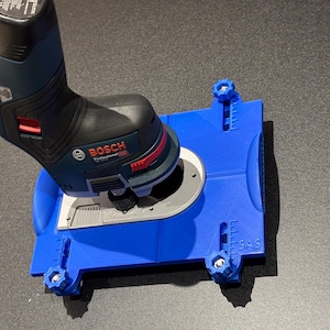 Bosch GKF 12V - 8 Oberfräser Grundschablone zum Herstellen von Zapfenlöchern / Langloch Zapfen /Nuten