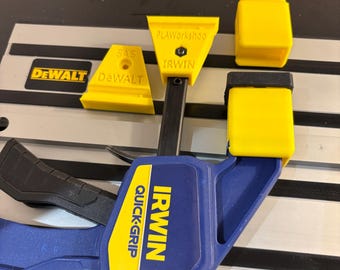 Irwin Quick Grip Clamp Adaptor to fit Dewalt Guide Rail with Riser block-Pair 2x