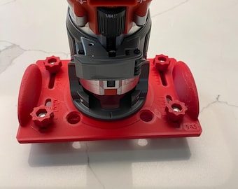 Milwaukee M18 FUEL router base jig for making mortise / slot mortises / grooves