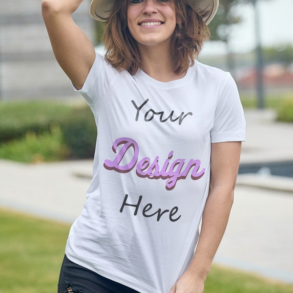 Mockup T-Shirt Instant Download Beautiful Girl High Resolution Perfect for Print on Demand Store