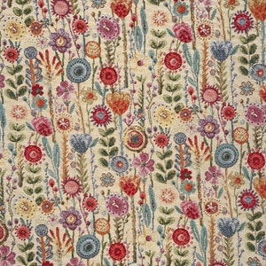 KEW GARDENS FLORAL: gordijnen bekleding katoenmix wandtapijtstof