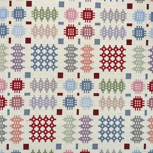 WELSH BLANKET: Curtains Upholstery Cotton Mix Tapestry Fabric